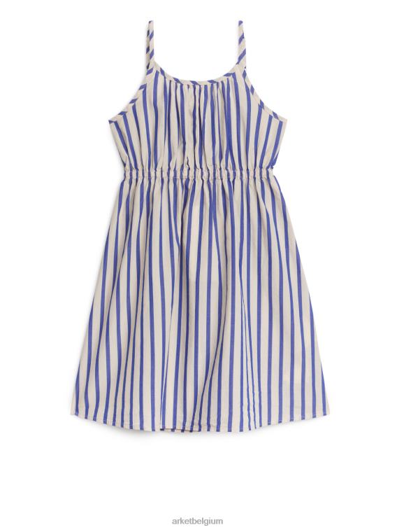 ARKET kleding 0DXJP1368 blauw/strepen geweven zonnejurk kinderen