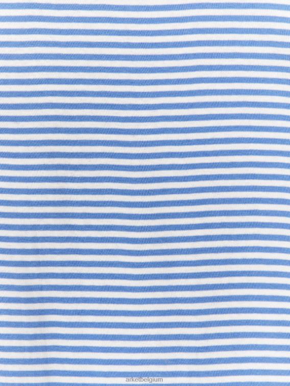 ARKET kleding 0DXJP1669 blauw Wit korte jersey pyjamaset kinderen