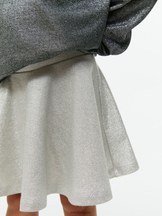 ARKET kleding 0DXJP1386 zilver glitter rok kinderen