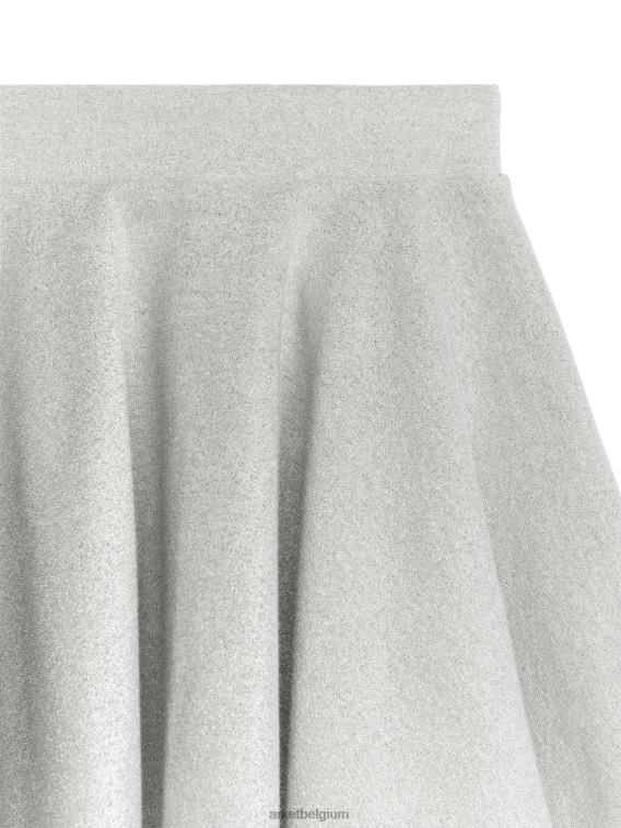 ARKET kleding 0DXJP1386 zilver glitter rok kinderen