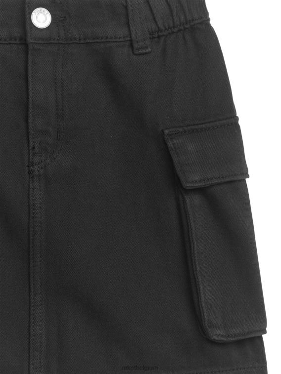 ARKET kleding 0DXJP1388 zwart geweven functionele minirok kinderen