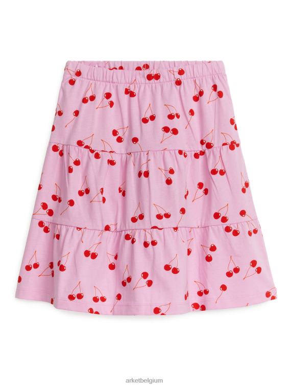 ARKET kleding 0DXJP1389 roze/rood bedrukte jersey rok kinderen