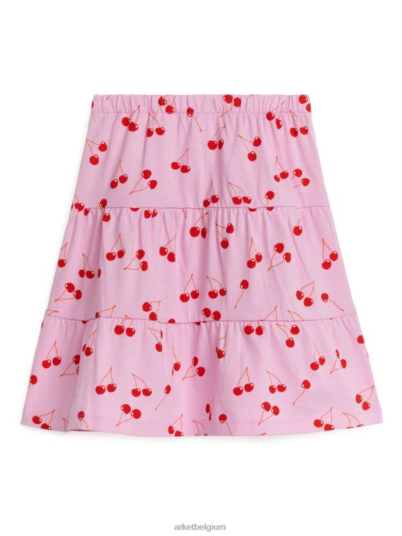 ARKET kleding 0DXJP1389 roze/rood bedrukte jersey rok kinderen