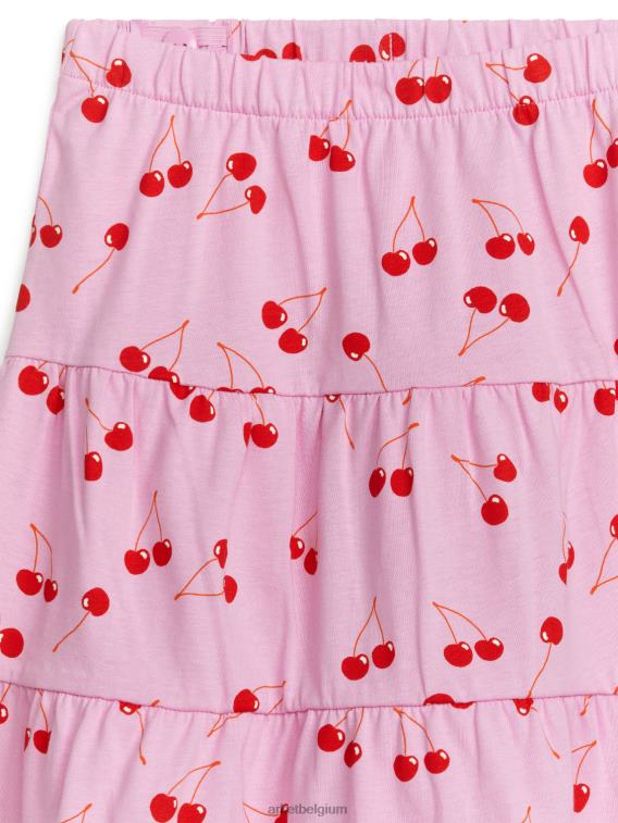 ARKET kleding 0DXJP1389 roze/rood bedrukte jersey rok kinderen