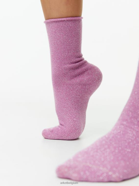 ARKET kleding 0DXJP1593 roze blauw glittersokken, 2 paar kinderen