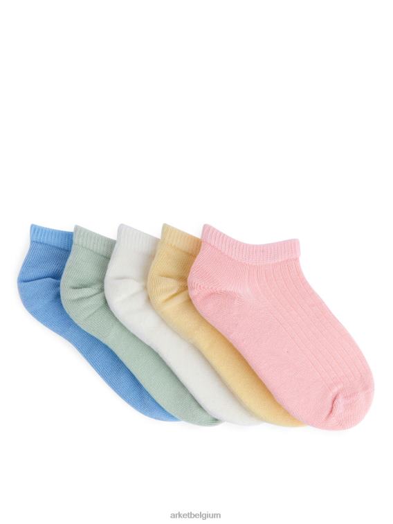 ARKET kleding 0DXJP1599 zachte regenboog/meerkleurig sneaker sokken, 5 paar kinderen