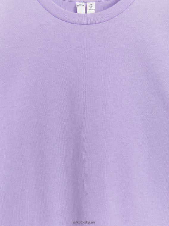 ARKET kleding 0DXJP1435 lila T-shirt met ronde hals kinderen