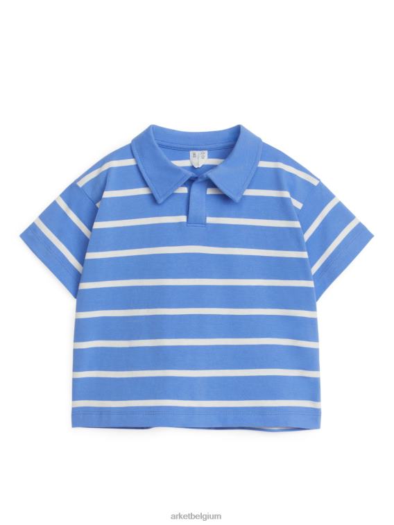 ARKET kleding 0DXJP1436 blauw Wit poloshirt met korte mouwen kinderen