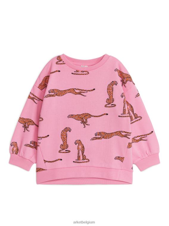 ARKET kleding 0DXJP1440 roze/cheetah oversized sweatshirt kinderen