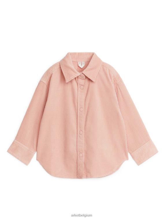 ARKET kleding 0DXJP1441 stoffig roze corduroy overshirt kinderen