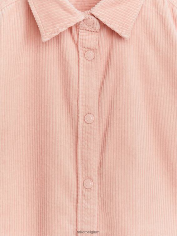 ARKET kleding 0DXJP1441 stoffig roze corduroy overshirt kinderen