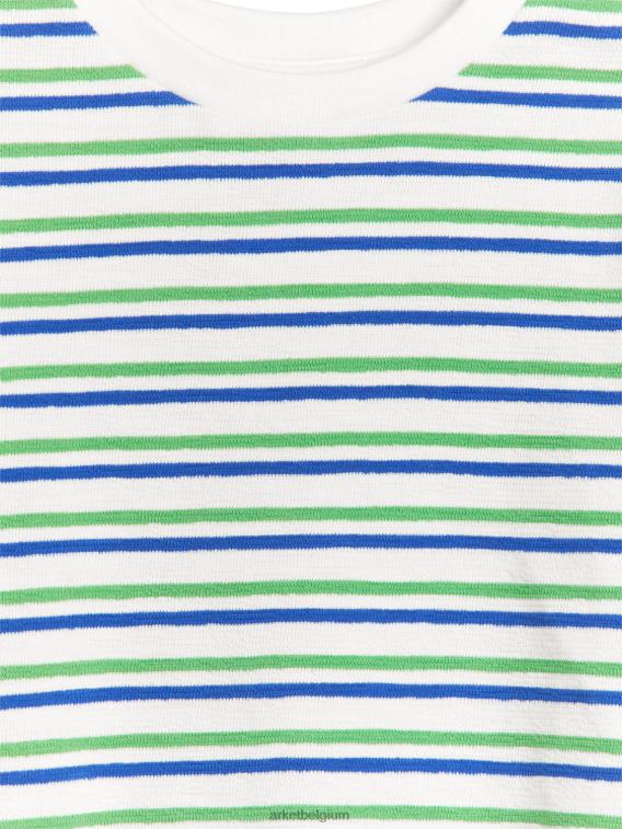 ARKET kleding 0DXJP1448 wit/groen/blauw getextureerd t-shirt kinderen