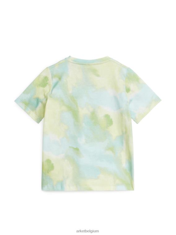 ARKET kleding 0DXJP1454 turkoois/tie-dye bedrukt t-shirt kinderen