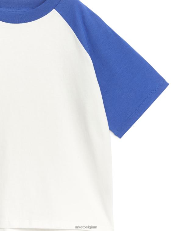 ARKET kleding 0DXJP1458 wit Blauw T-shirt met raglanmouwen kinderen