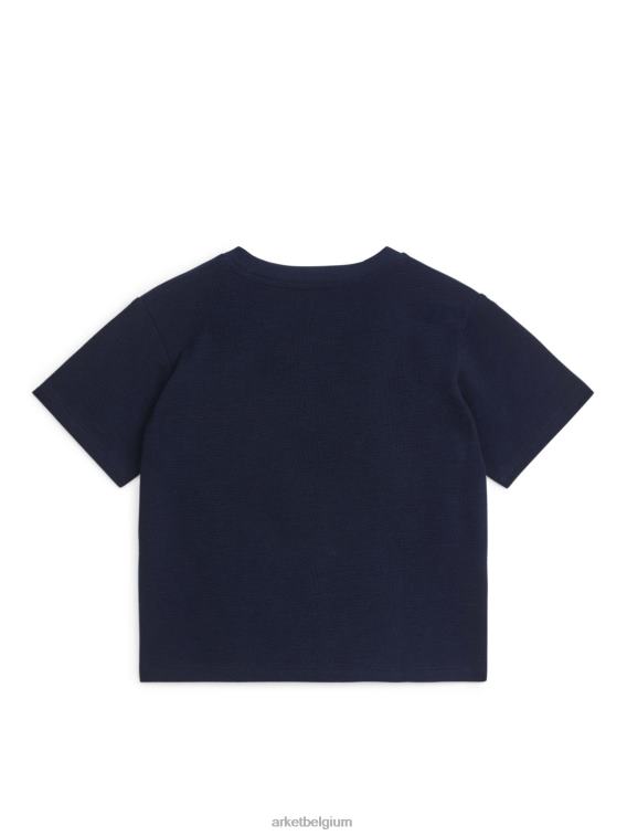 ARKET kleding 0DXJP1459 donkerblauw/robot getextureerd t-shirt kinderen