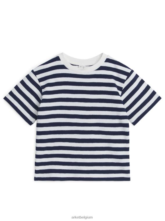 ARKET kleding 0DXJP1460 blauw/strepen getextureerd t-shirt kinderen