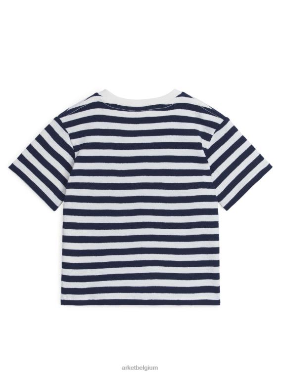 ARKET kleding 0DXJP1460 blauw/strepen getextureerd t-shirt kinderen