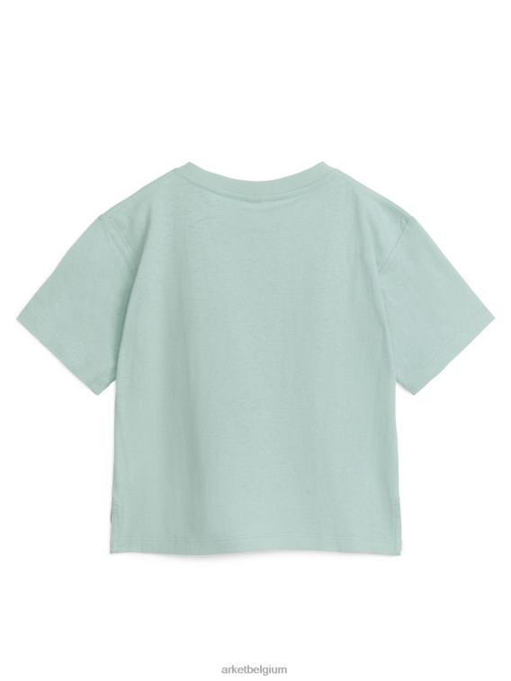 ARKET kleding 0DXJP1461 muntgroen losvallend T-shirt van linnenmix kinderen
