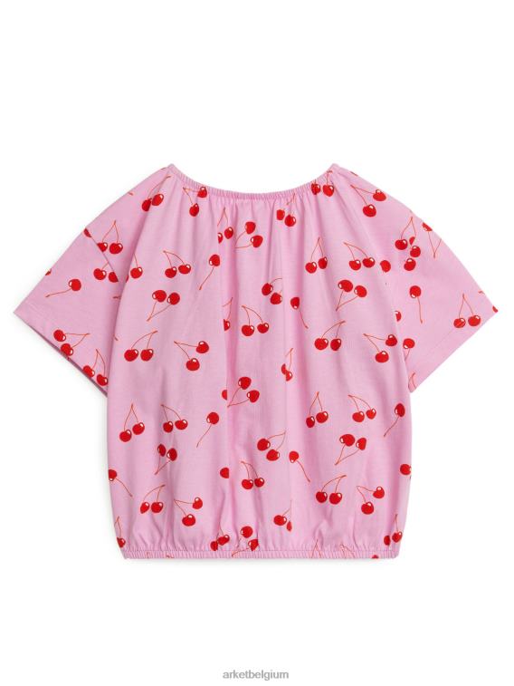 ARKET kleding 0DXJP1463 roze/rood volumineuze jersey top met plooien kinderen