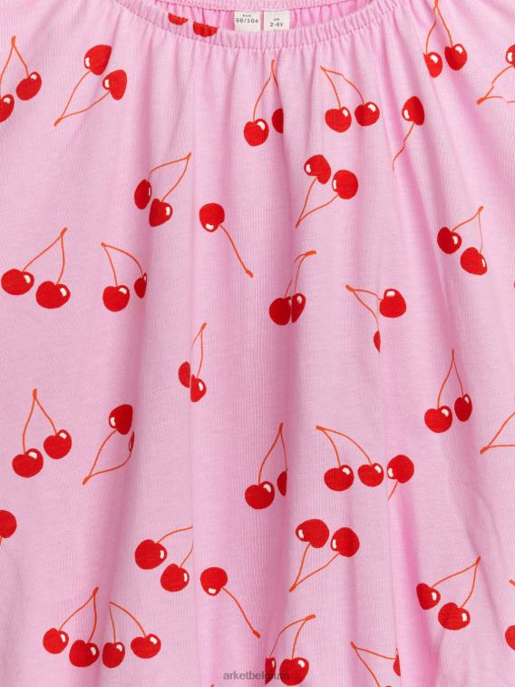 ARKET kleding 0DXJP1463 roze/rood volumineuze jersey top met plooien kinderen