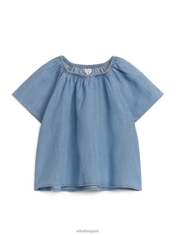 ARKET kleding 0DXJP1464 blauw verzamelde bovenkant kinderen