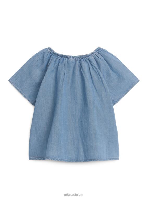 ARKET kleding 0DXJP1464 blauw verzamelde bovenkant kinderen