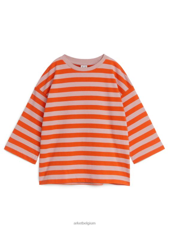 ARKET kleding 0DXJP1470 oranje oversized t-shirt met lange mouwen kinderen