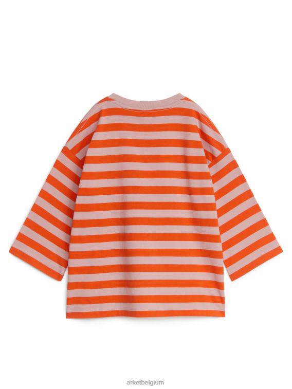 ARKET kleding 0DXJP1470 oranje oversized t-shirt met lange mouwen kinderen