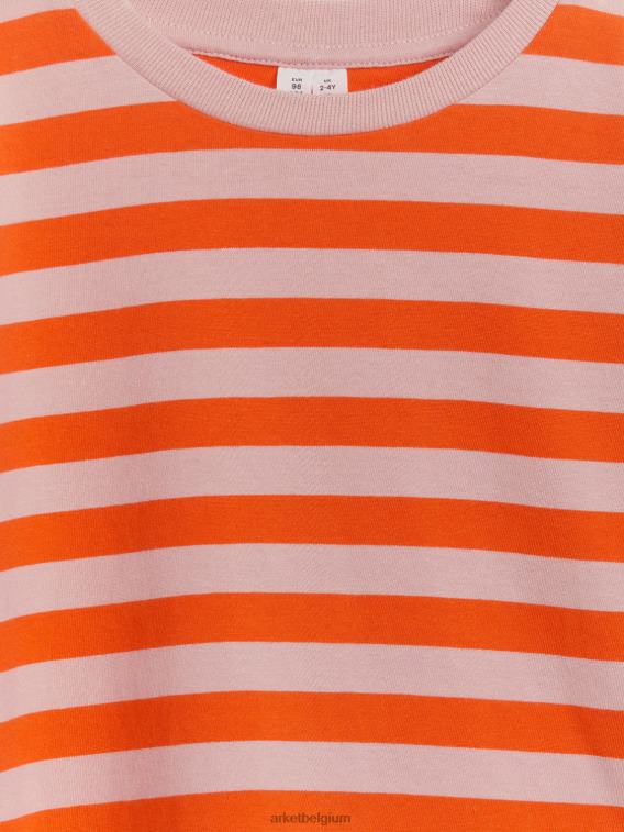 ARKET kleding 0DXJP1470 oranje oversized t-shirt met lange mouwen kinderen