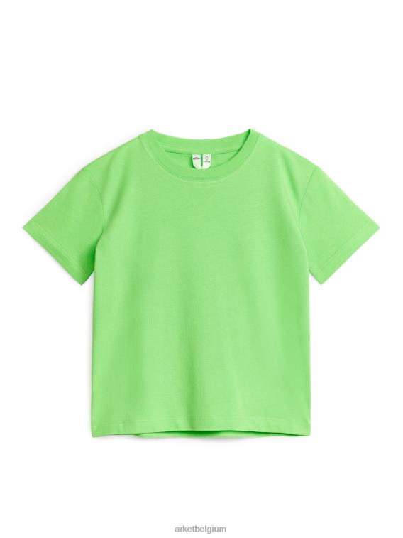 ARKET kleding 0DXJP1472 Fel groen T-shirt met ronde hals kinderen