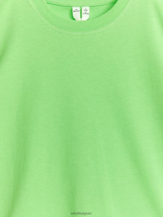 ARKET kleding 0DXJP1472 Fel groen T-shirt met ronde hals kinderen
