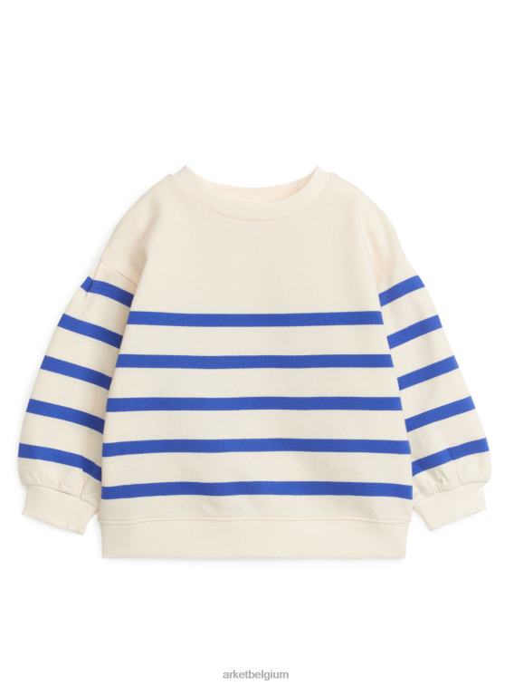 ARKET kleding 0DXJP1476 crème/blauw Sweatshirt met pofmouwen kinderen