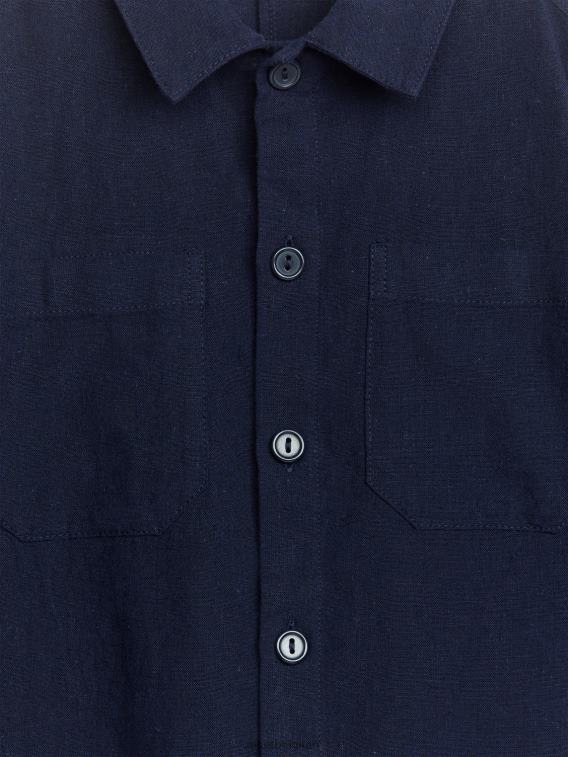 ARKET kleding 0DXJP1478 donkerblauw linnen katoenen overshirt kinderen