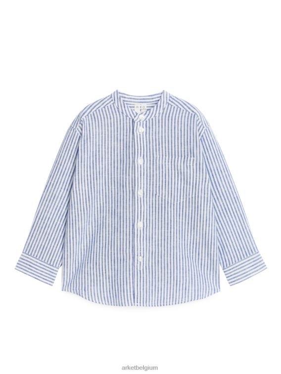 ARKET kleding 0DXJP1484 blauw/streep henley linnen overhemd kinderen