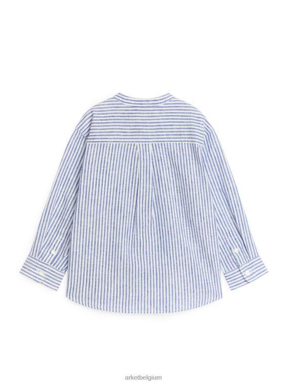 ARKET kleding 0DXJP1484 blauw/streep henley linnen overhemd kinderen