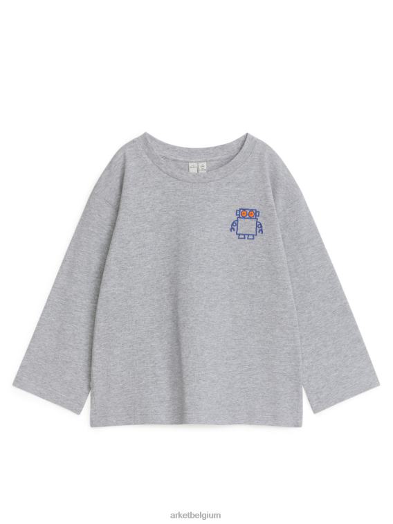 ARKET kleding 0DXJP1485 grijs gemêleerd/robot Lange mouwenshirt kinderen
