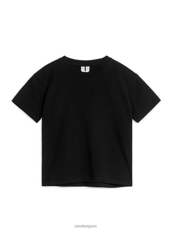 ARKET kleding 0DXJP1490 zwart T-shirt met ronde hals kinderen