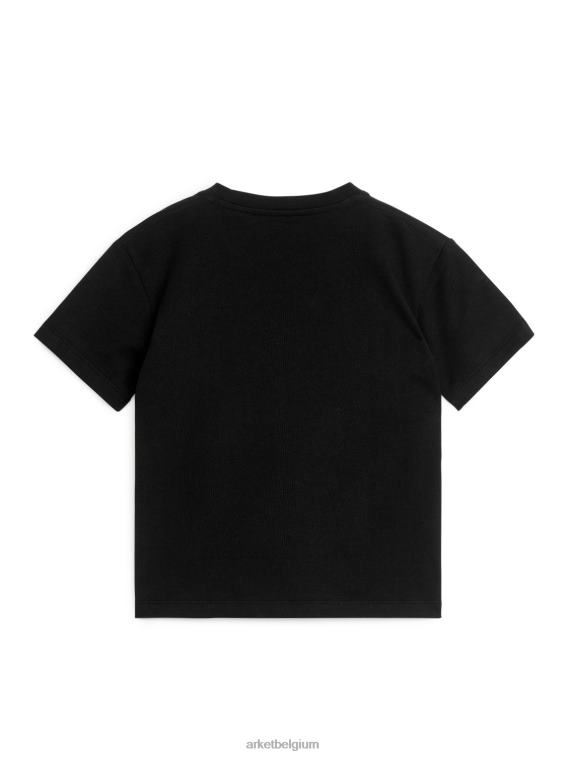 ARKET kleding 0DXJP1490 zwart T-shirt met ronde hals kinderen