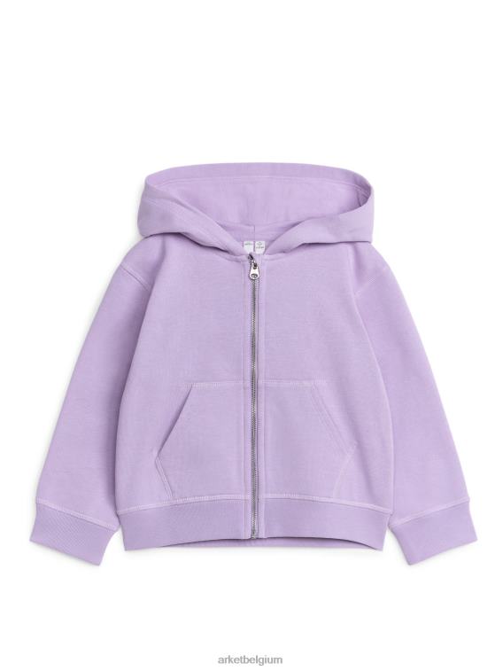 ARKET kleding 0DXJP1492 lila hoodie met rits kinderen