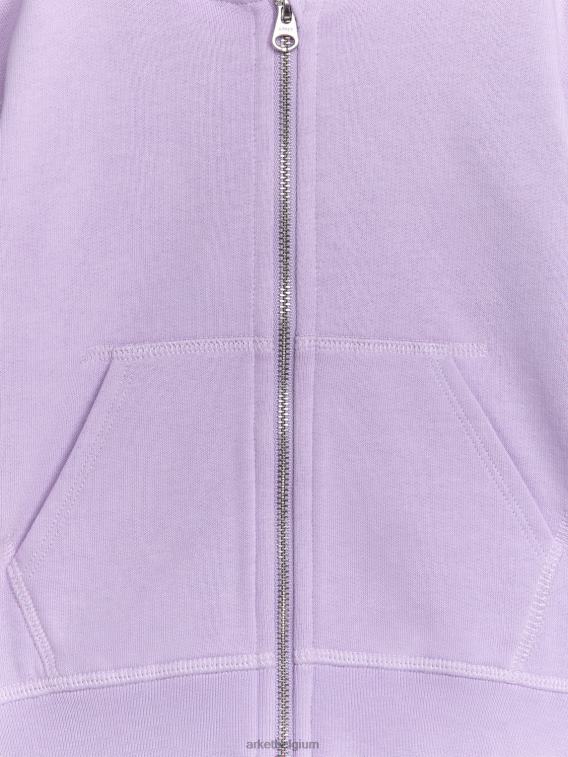 ARKET kleding 0DXJP1492 lila hoodie met rits kinderen