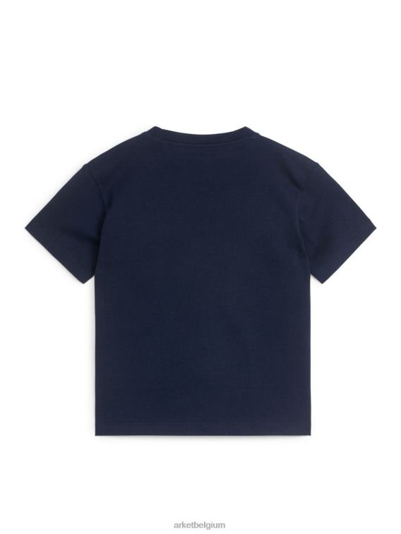 ARKET kleding 0DXJP1493 donkerblauw T-shirt met ronde hals kinderen