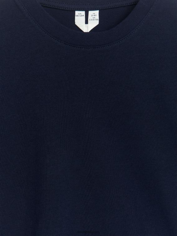ARKET kleding 0DXJP1493 donkerblauw T-shirt met ronde hals kinderen