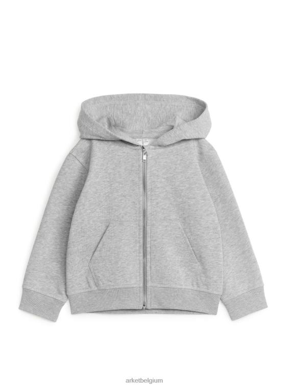 ARKET kleding 0DXJP1494 lichtgrijs hoodie met rits kinderen