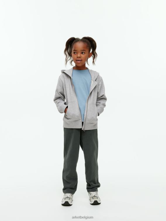 ARKET kleding 0DXJP1494 lichtgrijs hoodie met rits kinderen
