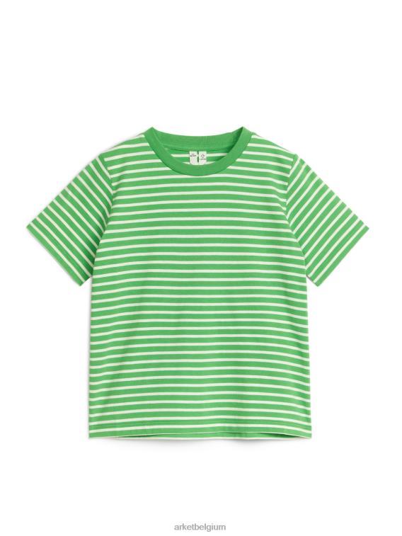 ARKET kleding 0DXJP1501 groen Wit gestreept t-shirt kinderen
