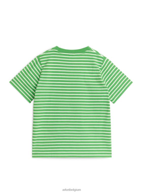 ARKET kleding 0DXJP1501 groen Wit gestreept t-shirt kinderen