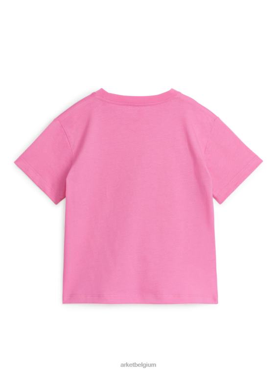 ARKET kleding 0DXJP1505 roze T-shirt met ronde hals kinderen
