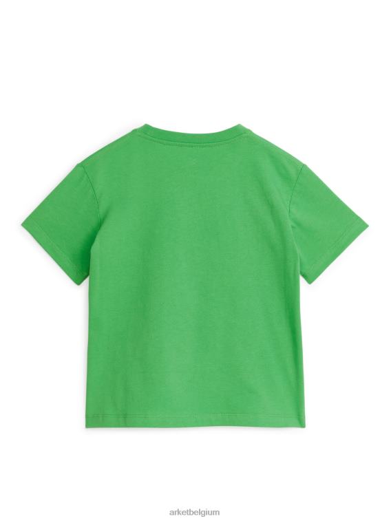 ARKET kleding 0DXJP1506 groente T-shirt met ronde hals kinderen