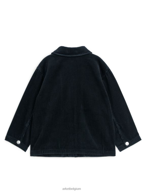 ARKET kleding 0DXJP1515 zwart Corduroy overshirt met rits kinderen