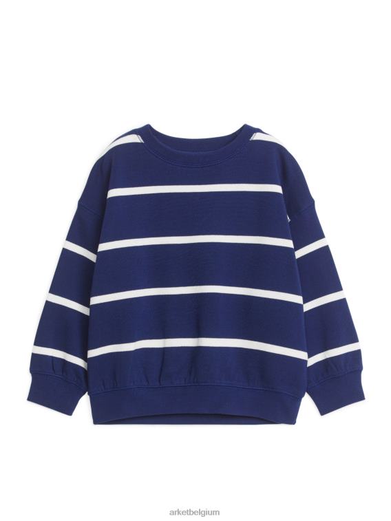 ARKET kleding 0DXJP1516 donkerblauw/gebroken wit ontspannen sweatshirt kinderen